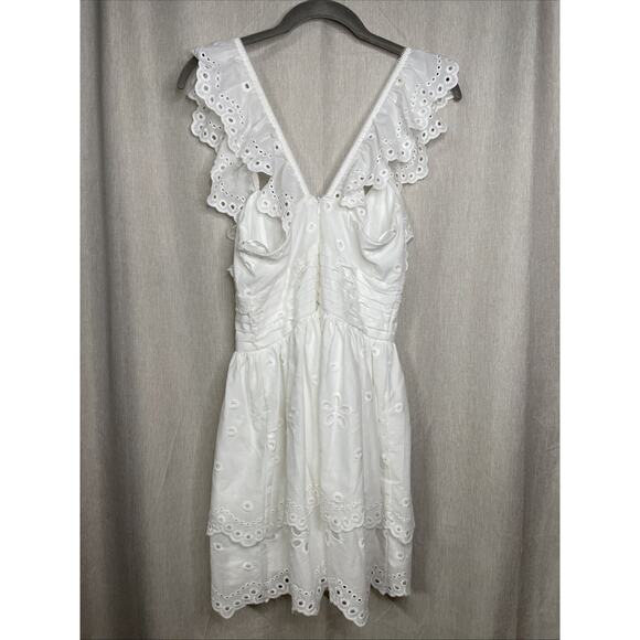 Altar’d State NWT - Demetria White Eyelet Lines/Layered Sundress - Size X-Small - Picture 2 of 7